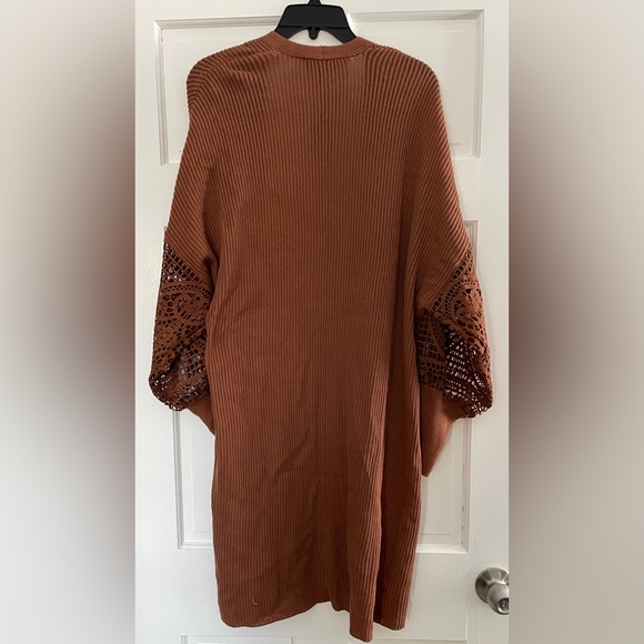 NWT Express Crochet Balloon Sleeve Duster Cardigan - Picture 3 of 9